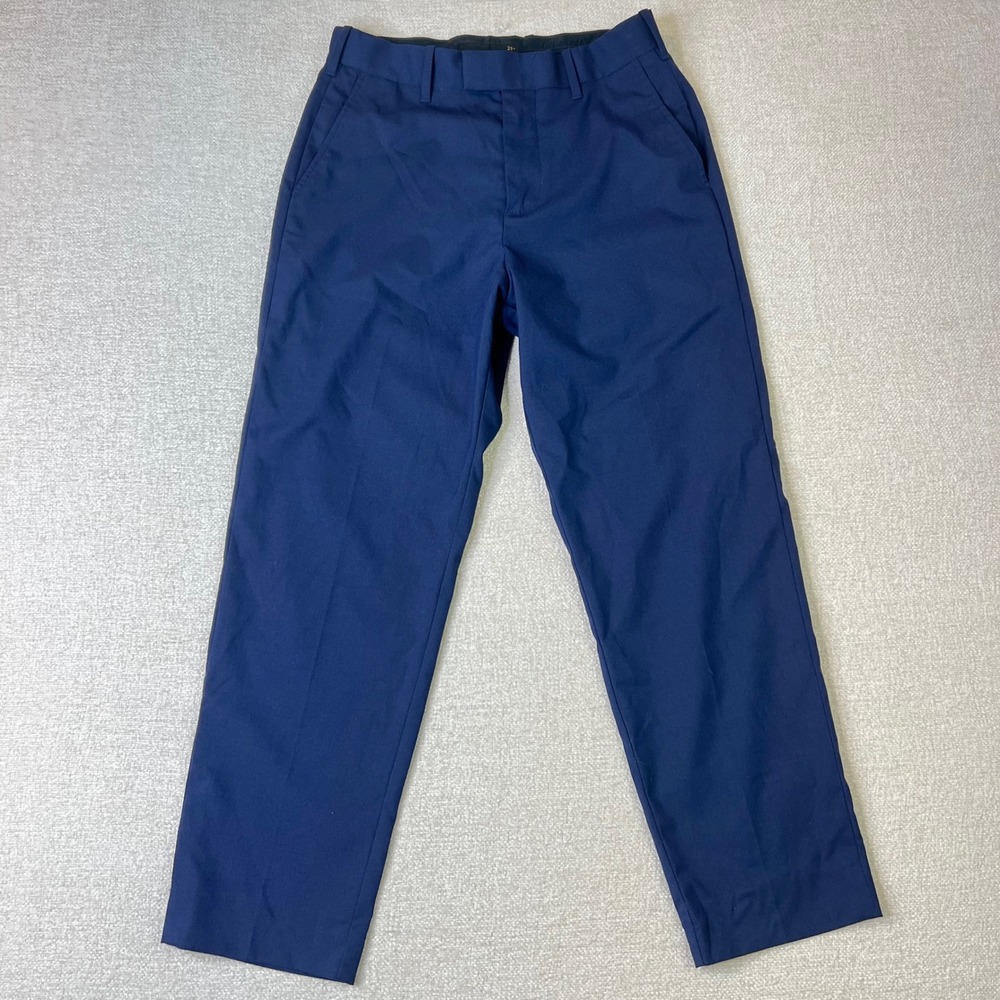 Abercrombie & Fitch Mens Navy Blue Flat Front Dress Pants Trousers 29x30